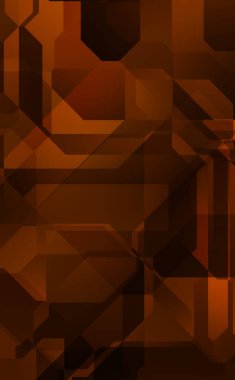 Renkli ve canlı geometrik şekiller katmanları var. Bir teknoloji planının dijital illüstrasyonu. Gelecekçi tasarım şablonu.