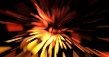 Işık parçacık izleri. Parlayan parçacıkları ve çizgileri olan ışık patlaması yıldızı. Güzel hareketli soyut ışın arkaplanı.