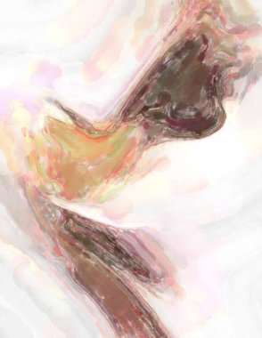 Poster, duvar sanatı, afiş, kart, kitap kapağı veya ambalaj için pastel renkli suluboya resim. Alkol mürekkebini andıran rahatlatıcı fırça darbelerinin modern resmi.