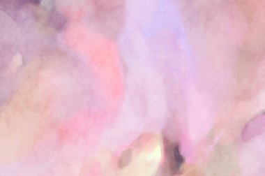 Yumuşak suluboya duvar kağıdı. Hafifçe fırçalanmış renkleri olan sanatsal bir resim. Pastel renkler arkaplana dokunmuş. Soyut duvar sanatı..