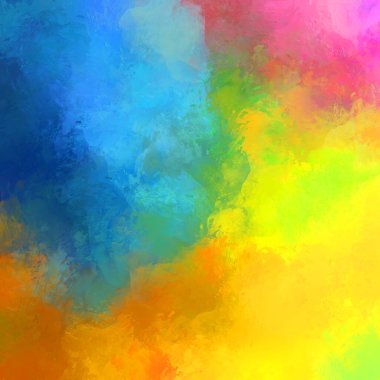 Yaratıcı soyut resim. Artistik fırça darbeleriyle donatılmış. Renkli ve canlı bir illüstrasyon. boyalı sanat.