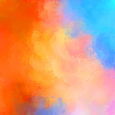 Yaratıcı soyut resim. Artistik fırça darbeleriyle donatılmış. Renkli ve canlı bir illüstrasyon. boyalı sanat.