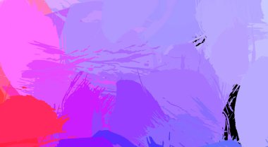 Canlı fırça darbeleriyle boyanmış. Renkli desenli resim. Fırçalanmış duvar kağıdını boya.