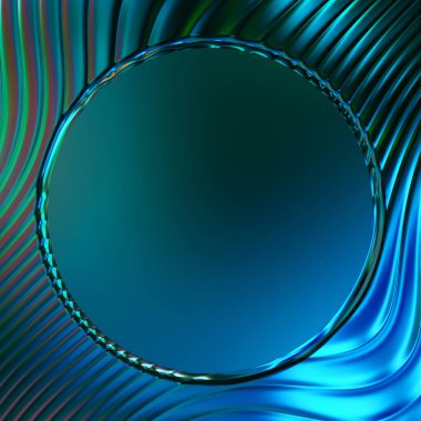 Soyut çerçeveli arkaplan. Renkli, canlı, dalgalı bir duvar kağıdı. Merkezi çerçeveli yaratıcı grafik 2d çizim. Dinamik şekilli modaya uygun sıvı örtüsü.