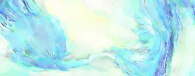 Poster, duvar sanatı, afiş, kart, kitap kapağı veya ambalaj için pastel renkli suluboya resim. Alkol mürekkebini andıran rahatlatıcı fırça darbelerinin modern resmi.