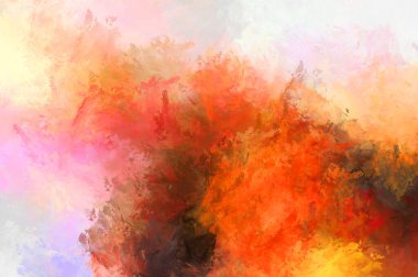 Duvar sanatı Eşsiz ve yaratıcı illüstrasyon. Fırça darbesi ile boyanmış. Renkli fırça darbelerinin soyut arkaplanı. Fırçalanmış canlı duvar kâğıdı. Boyalı sanatsal yaratım.