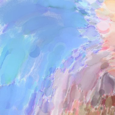 El yapımı sürreal soyut desenli suluboya. Modern sanatsal resim. 2D çizim. Arkaplan boyası karışımı. Yaratıcı duvar sanatı. Çağdaş sanat.
