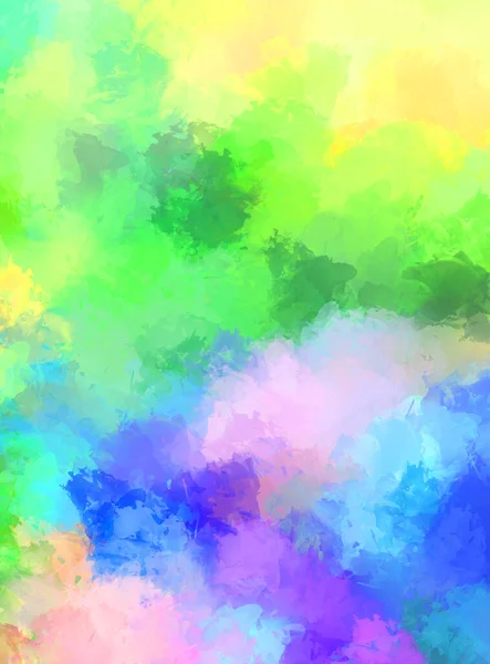 Painted Composition Vibrant Brush Strokes Textured Colorful Painting Paint Brushed — Stock Photo, Image