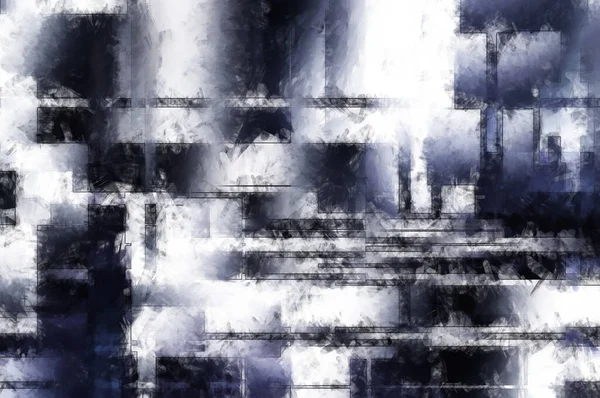 Modern sanat. Renkli çağdaş sanat eserleri. Renkli boya darbeleri. Soyut arkaplanda fırça darbeleri. Fırça boyası. Eşsiz duvar sanatı.