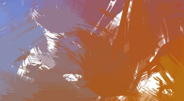 Renkli fırça darbelerinin 2B çizimi. Dekoratif doku resmi. Canlı boya desenli arka plan. Kaotik fırça darbeleri resim.