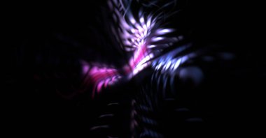 Işık parçacık izleri. Parlayan parçacıkları ve çizgileri olan ışık patlaması yıldızı. Güzel hareketli soyut ışın arkaplanı.