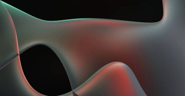 Soyut arkaplan. Değişken renk değişim dalgaları, dinamik hareketlerle. Işık dalgalarının neon renkli soyut tasarımı. Duvar kağıdı, afiş, arkaplan, kart, kitap illüstrasyonu, web sitesi.