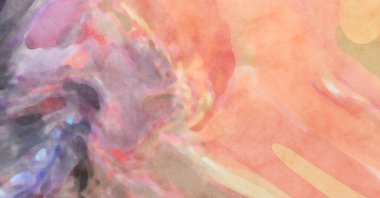 2D çizim. Sanatsal arkaplan resmi. Tablo üzerinde soyut resim. Çağdaş sanat. El yapımı resim. Renkli doku. Modern sanat eserleri. Yüzeyde suluboya fırça darbeleriyle boyama.