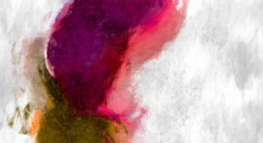 Soyut arkaplanda pürüzlü fırça darbeleri. Fırça boyası. Renkli boya darbeleri. Eşsiz duvar sanatı. Tuvaldeki modern sanat. Renkli çağdaş sanat eserleri. 