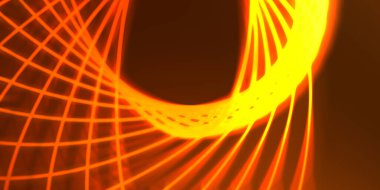 Işık dalgalarının neon renkli soyut tasarımı. Dijital arka plan ve neon ışığı parlama efekti. Parlak ışınlar duvar kağıdı.