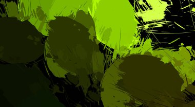 Canlı fırça darbeleriyle boyanmış. Renkli desenli resim. Fırçalanmış duvar kağıdını boya.