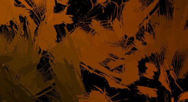 Canlı fırça darbeleriyle boyanmış. Renkli desenli resim. Fırçalanmış duvar kağıdını boya.