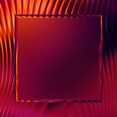 Soyut çerçeveli arkaplan. Renkli, canlı, dalgalı bir duvar kağıdı. Merkezi çerçeveli yaratıcı grafik 2d çizim. Dinamik şekilli modaya uygun sıvı örtüsü.