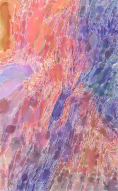 Çağdaş sanat. El yapımı resim. Modern sanat eserleri. Yüzeyde suluboya fırça darbeleriyle resim yapmak. 2D çizim. Sanatsal arkaplan resmi. Tablo üzerinde soyut resim. Renkli doku.