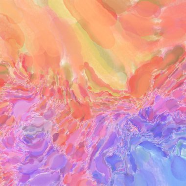 Çağdaş sanat. El işçiliğinin renkli dokusu. Modern resim. Yüzeyde suluboya vuruşlar. Sanatsal arkaplan resmi. Tablo üzerinde soyut resim. Fırça darbeleri. 