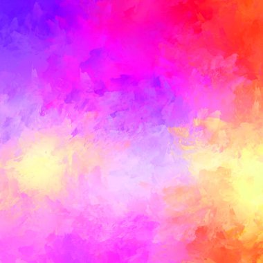 Canlı fırça darbeleriyle boyanmış. Renkli desenli resim. Fırçalanmış duvar kağıdını boya.