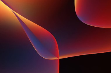 Soyut arkaplan. Değişken renk değişim dalgaları, dinamik hareketlerle. Işık dalgalarının neon renkli soyut tasarımı. Duvar kağıdı, afiş, arkaplan, kart, kitap illüstrasyonu, web sitesi.