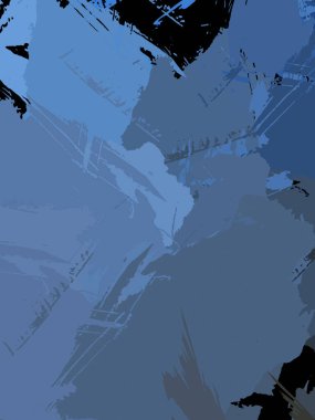 Vahşi fırça darbeleriyle yaratıcı soyut resim. Artistik fırça darbeleriyle donatılmış. Renkli ve canlı bir tasvir. Boyalı sanat.