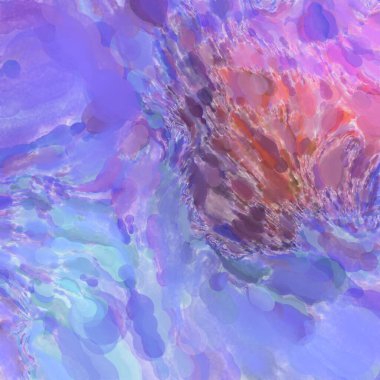 Çağdaş sanat. El işçiliğinin renkli dokusu. Modern resim. Yüzeyde suluboya vuruşlar. Sanatsal arkaplan resmi. Tablo üzerinde soyut resim. Fırça darbeleri. 