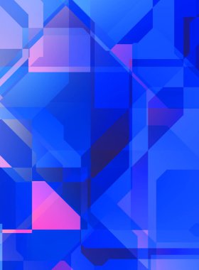 Renkli ve canlı geometrik şekiller katmanları var. Bir teknoloji planının dijital illüstrasyonu. Gelecekçi tasarım şablonu.