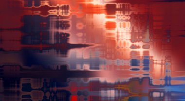 Soyut arkaplan. Yaşlanmış grunge dokusunda geometrik elementler. Farklı renk desenli grafiksel illüstrasyon.