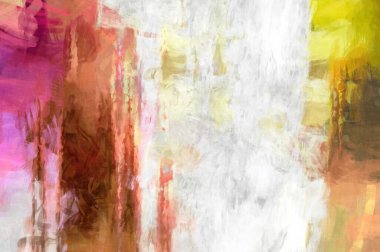 Soyut arkaplanda pürüzlü fırça darbeleri. Fırça boyası. Renkli boya darbeleri. Eşsiz duvar sanatı. Tuvaldeki modern sanat. Renkli çağdaş sanat eserleri. 