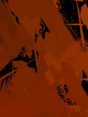 Vahşi fırça darbeleriyle yaratıcı soyut resim. Artistik fırça darbeleriyle donatılmış. Renkli ve canlı bir tasvir. Boyalı sanat.