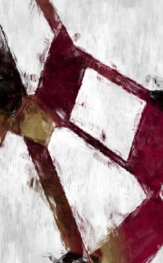 Soyut arkaplanda pürüzlü fırça darbeleri. Fırça boyası. Renkli boya darbeleri. Eşsiz duvar sanatı. Tuvaldeki modern sanat. Renkli çağdaş sanat eserleri. 