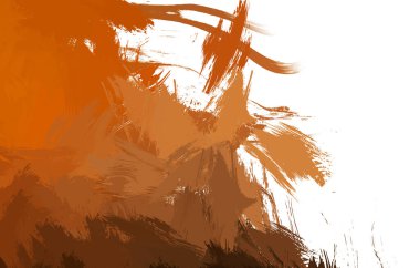 Duvar sanatı Eşsiz ve yaratıcı illüstrasyon. Fırça darbesi ile boyanmış. Renkli fırça darbelerinin soyut arkaplanı. Fırçalanmış canlı duvar kâğıdı. Boyalı sanatsal yaratım.