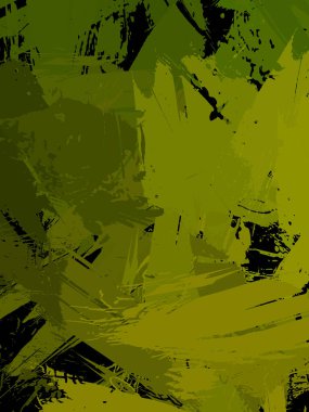 Vahşi fırça darbeleriyle yaratıcı soyut resim. Artistik fırça darbeleriyle donatılmış. Renkli ve canlı bir tasvir. Boyalı sanat.