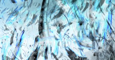 Modern sanat. Taranmış Boyalı Soyut Arkaplan. Fırça darbesi ile boyanmış. Boya darbeleri. 2B Görüntü