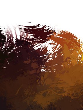 Taranmış Boyalı Soyut Arkaplan. Vahşi kaotik fırça darbeleri. Boya darbeleri. 2D İllüstrasyon. Fırça darbeli resim. 