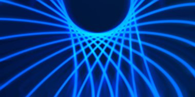 Işık dalgalarının neon renkli soyut tasarımı. Dijital arka plan ve neon ışığı parlama efekti. Parlak ışınlar duvar kağıdı.