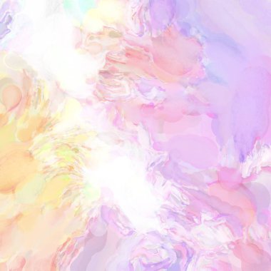 Yumuşak suluboya duvar kağıdı. Hafifçe fırçalanmış renkleri olan sanatsal bir resim. Pastel renkler arkaplana dokunmuş. Soyut duvar sanatı..