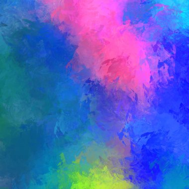 Yaratıcı soyut resim. Artistik fırça darbeleriyle donatılmış. Renkli ve canlı bir illüstrasyon. boyalı sanat.