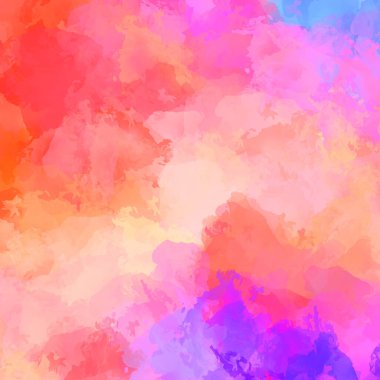 Canlı fırça darbeleriyle boyanmış. Renkli desenli resim. Fırçalanmış duvar kağıdını boya.