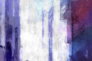 Soyut arkaplanda pürüzlü fırça darbeleri. Fırça boyası. Renkli boya darbeleri. Eşsiz duvar sanatı. Tuvaldeki modern sanat. Renkli çağdaş sanat eserleri. 