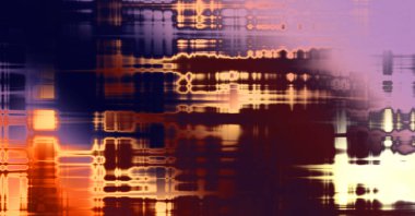 Soyut arkaplan. Yaşlanmış grunge dokusunda geometrik elementler. Farklı renk desenli grafiksel illüstrasyon.