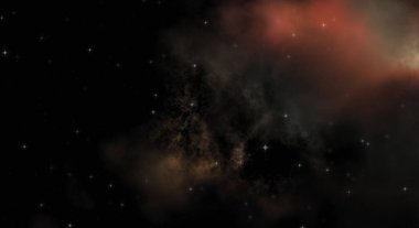 Galaksi uzayındaki yıldız alanı renkli nebula ile. Uzayın derinliklerinin bilim kurgu geçmişi. Ruhsal duvar kağıdı.