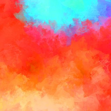 Canlı fırça darbeleriyle boyanmış. Renkli desenli resim. Fırçalanmış duvar kağıdını boya.