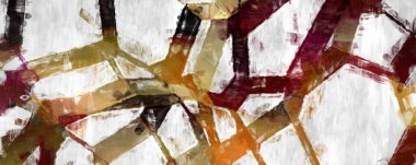 Soyut arkaplanda pürüzlü fırça darbeleri. Fırça boyası. Renkli boya darbeleri. Eşsiz duvar sanatı. Tuvaldeki modern sanat. Renkli çağdaş sanat eserleri. 