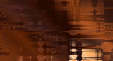 Soyut arkaplan. Yaşlanmış grunge dokusunda geometrik elementler. Farklı renk desenli grafiksel illüstrasyon.