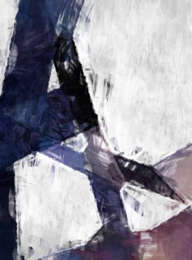 Soyut arkaplanda pürüzlü fırça darbeleri. Fırça boyası. Renkli boya darbeleri. Eşsiz duvar sanatı. Tuvaldeki modern sanat. Renkli çağdaş sanat eserleri. 