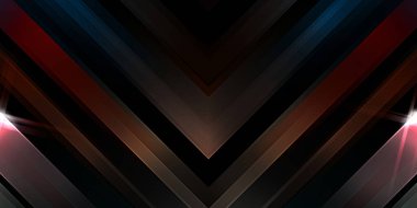 Soyut parlayan geometrik ışıklar arka planda. Fraktal simetrik grafik çizimi. Parıldayan ve parıldayan çubukları kesiştir.