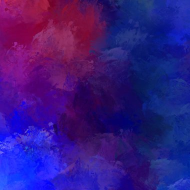 Canlı fırça darbeleriyle boyanmış. Renkli desenli resim. Fırçalanmış duvar kağıdını boya.